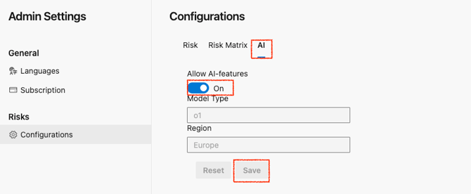 AI fetaures settings - image