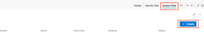 Create new risk from asess risk tab